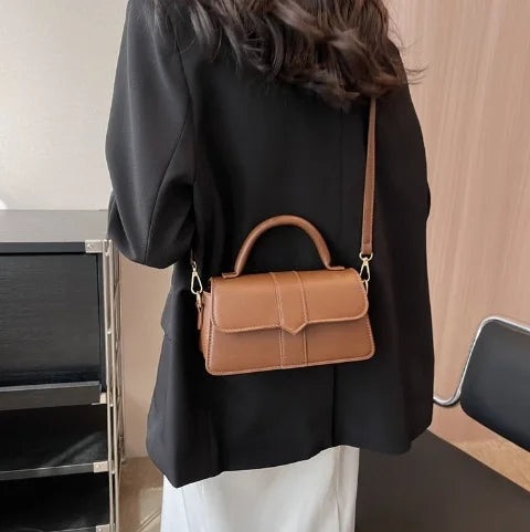 Simple Handbag For Women PU Leather Shoulder Bag