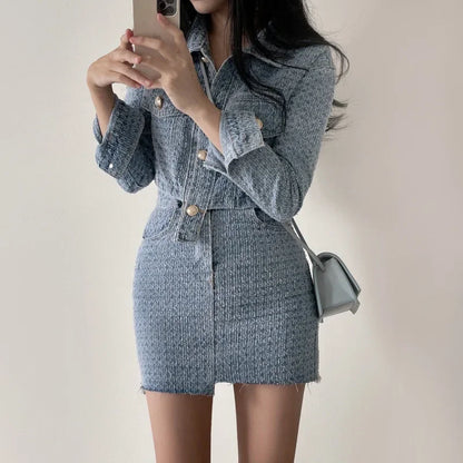 Elegant Tweed Suit Women's Spring Fashion Short Jacket