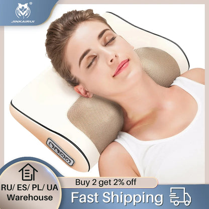 JinKaiRui Neck Massage Pillow Infrared Heating